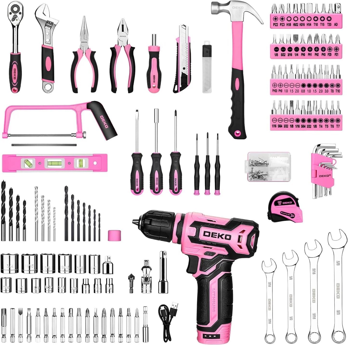 Home Mechanic Toolbox with Cordless Drill.