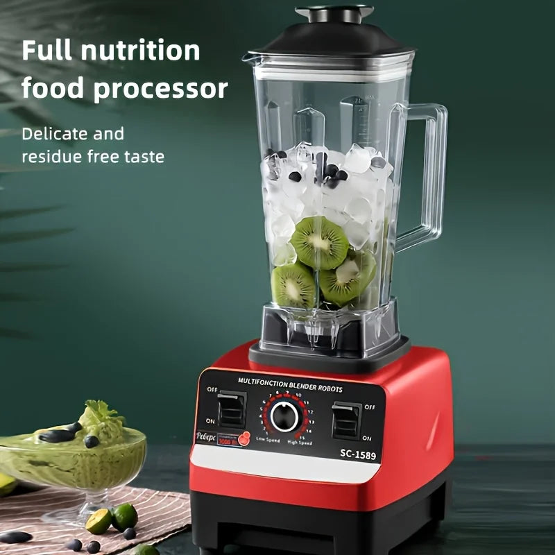 C010-Red RV Kitchen Blender with Wall Breaker, 110V-130V,