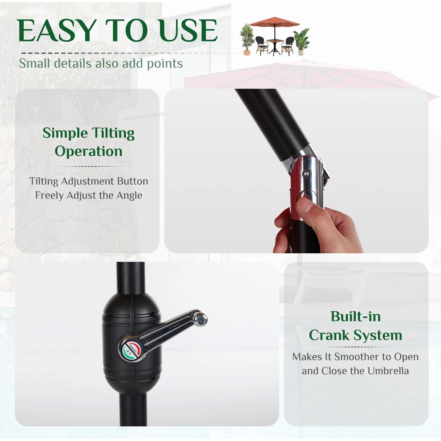 Outdoor Patio Umbrella UV Protection