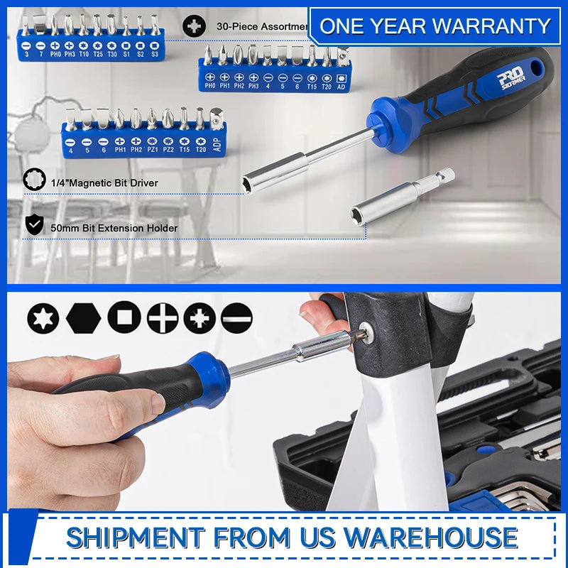 160-Piece Portable Home Tool Repair Kit.