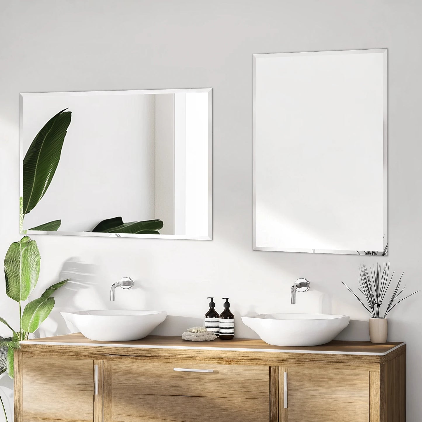 Frameless Bathroom Mirror for Over Sink,.