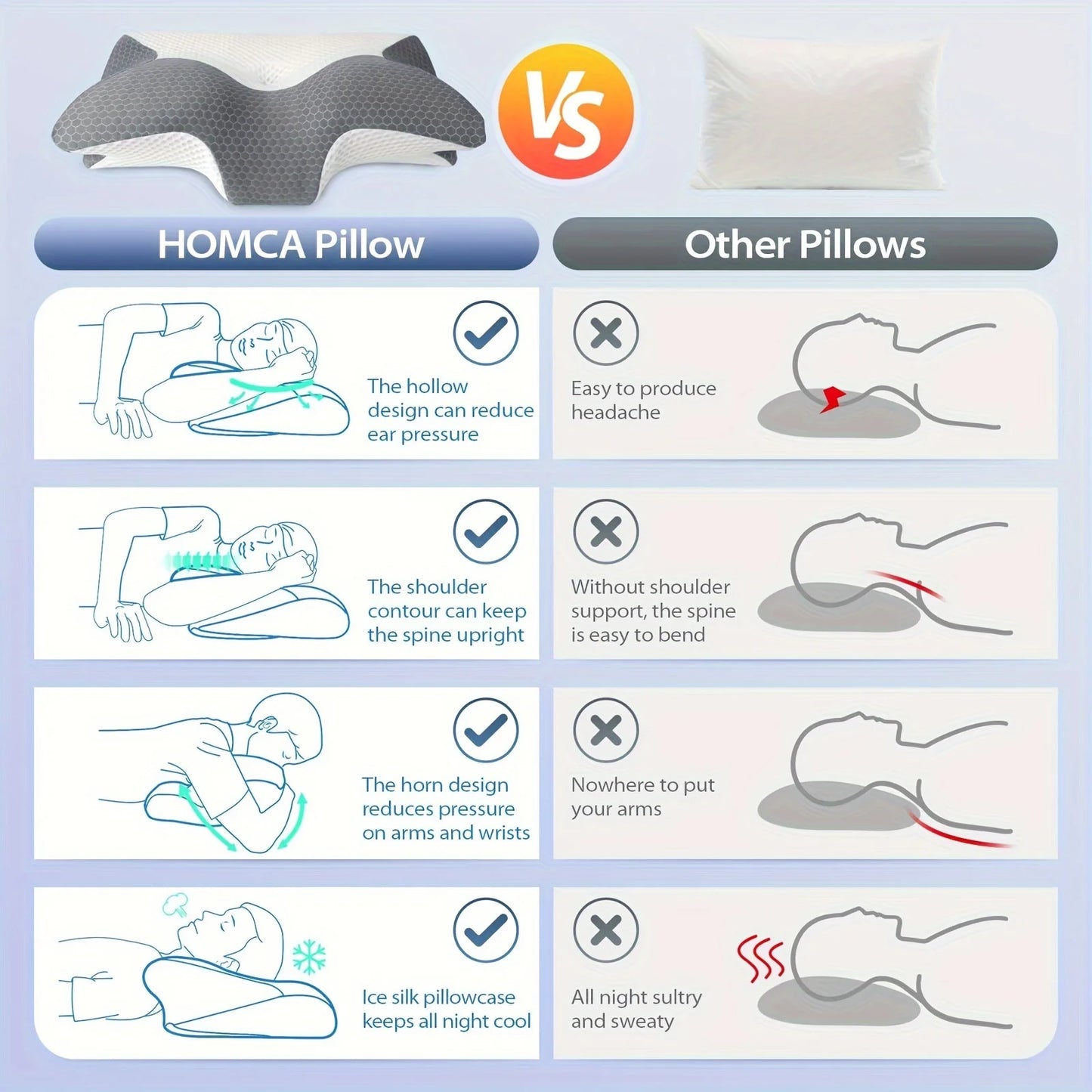 Cervical Memory Foam Pillow