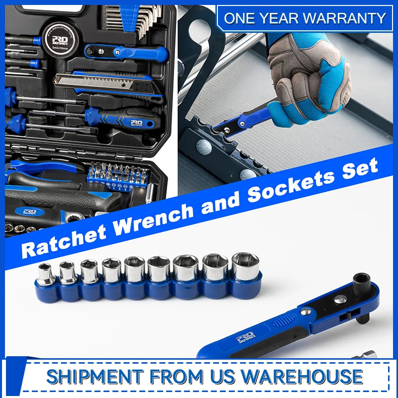 160-Piece Portable Home Tool Repair Kit.