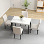5-Piece Dining Set with Imitation Marble Tabletop