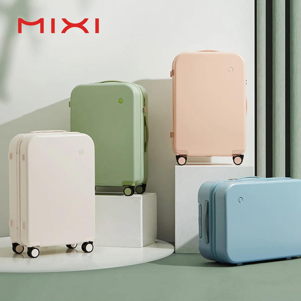 Mixi Puristic Design Travel Luggage Rolling Wheels.