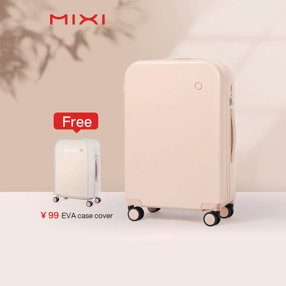 Mixi Puristic Design Travel Luggage Rolling Wheels.