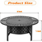 42 Inch Fire Pit Table, 2 Grills, Lid & Poker.