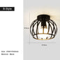 Retro E27  Ceiling Lights  Aisle Corridor Balcony Black Vintage Indoor Cage  Ceiling Lamps Decor  Bedroom Interior