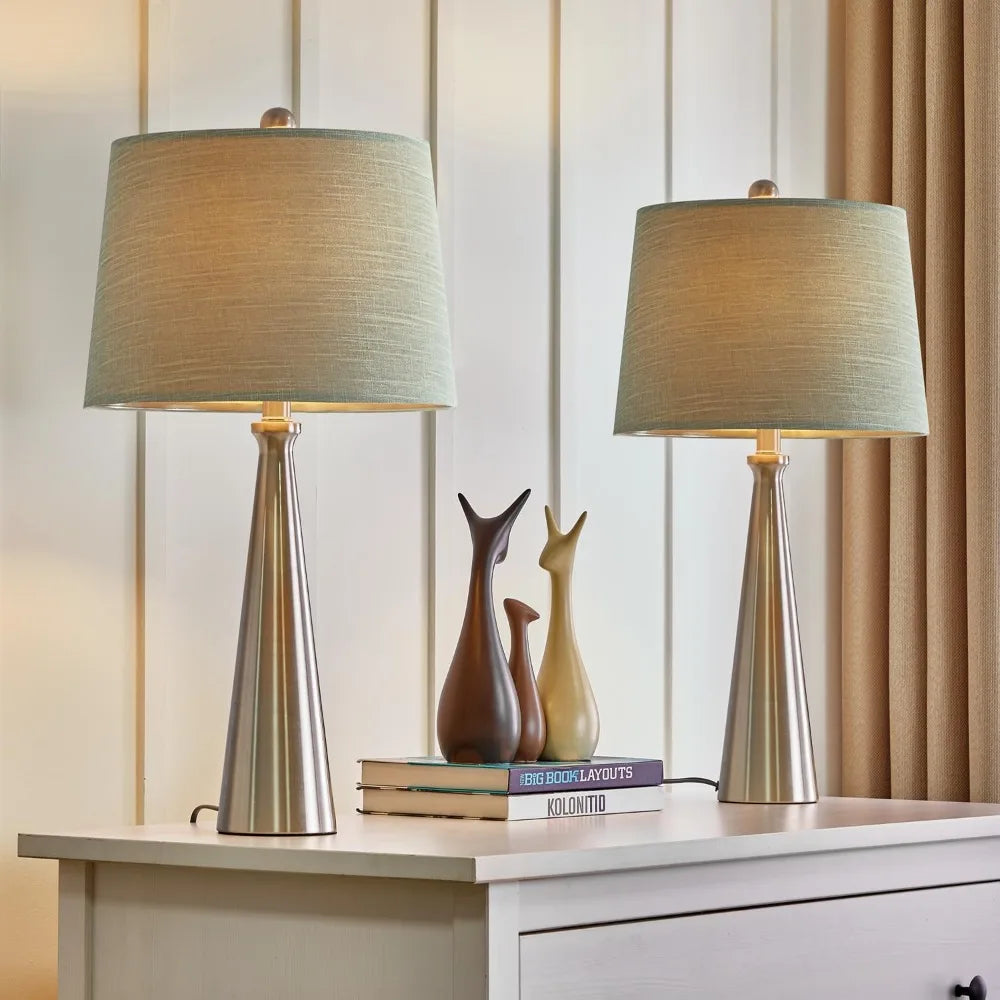 25.75" 3-Way Dimmable Touch Control USB Table Lamp