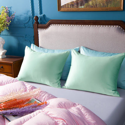 2 Pack Satin Breathable Pillowcases for Hair