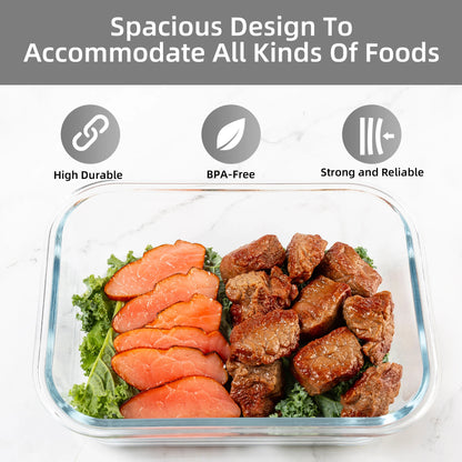 16-Piece Glass Food Storage Containers Set
