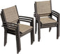 6 Outdoor Textile Patio Chair Set Stackable.
