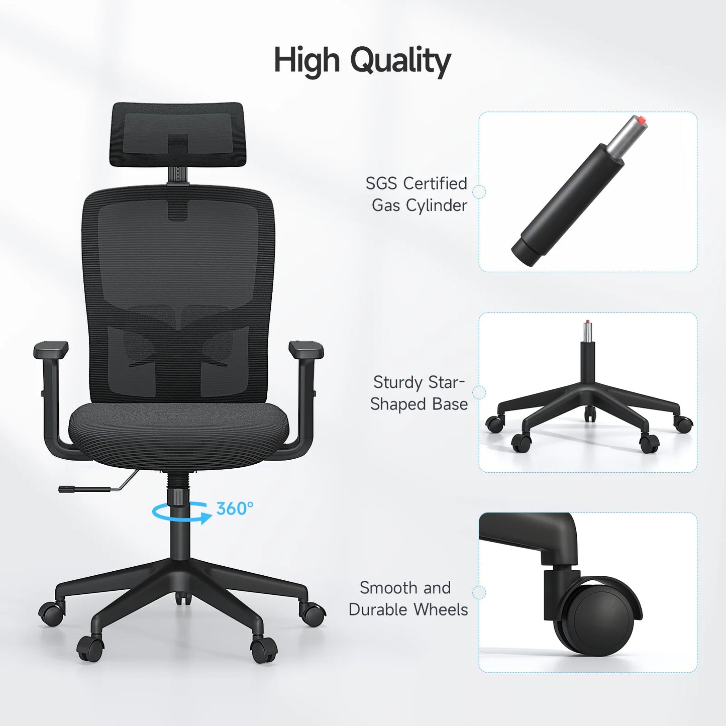 Ergonomic mesh office chair high back.