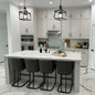 White and Gold Bar Stools - 24 inch Island Chairs