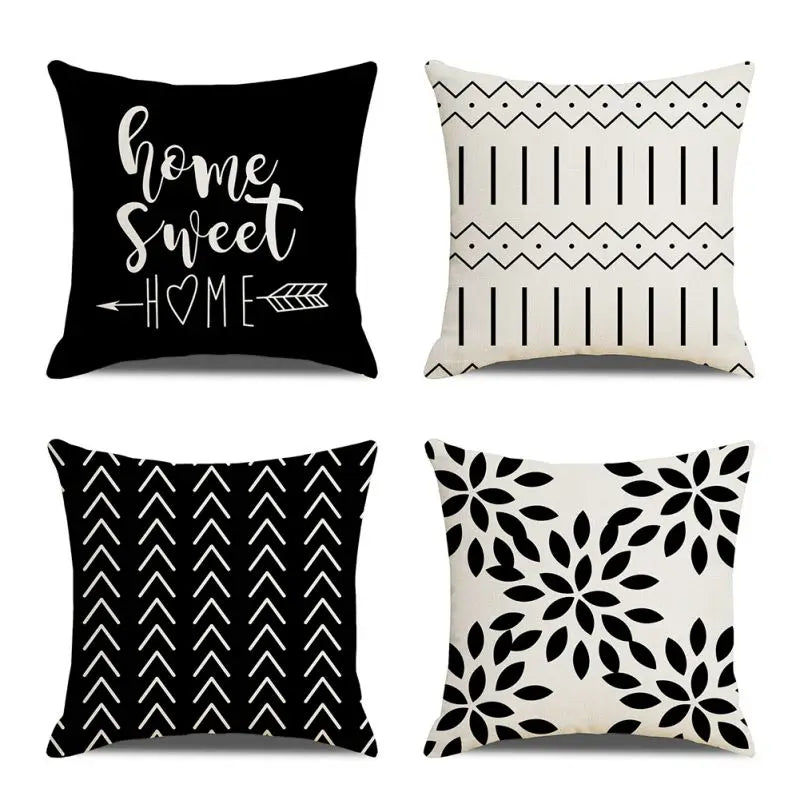 4 PCS Throw Pillow Covers 18x18 Inch Decorative Pillow