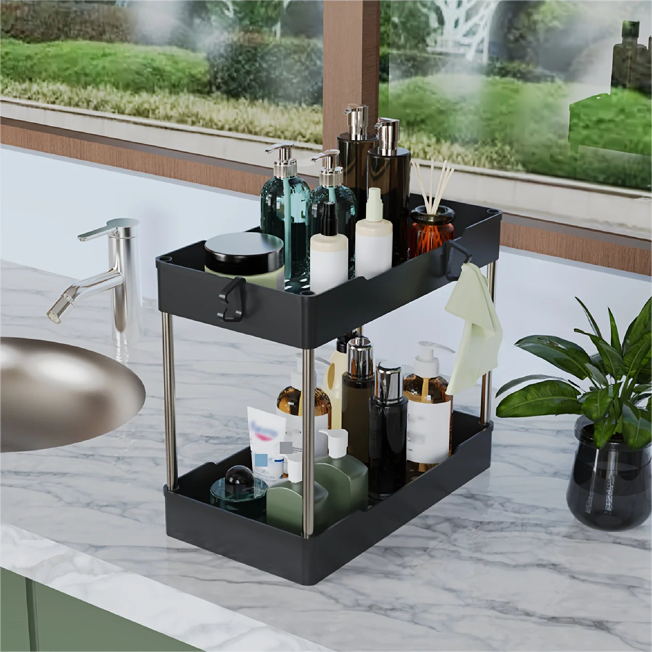 3pcs Under Bathroom Sink Organizers – Countertop Storage Racks