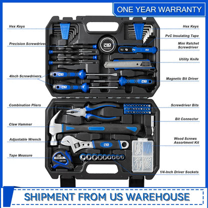 160-Piece Portable Home Tool Repair Kit.
