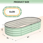 2-Pack Oval Galvanized Steel Raised Garden Bed