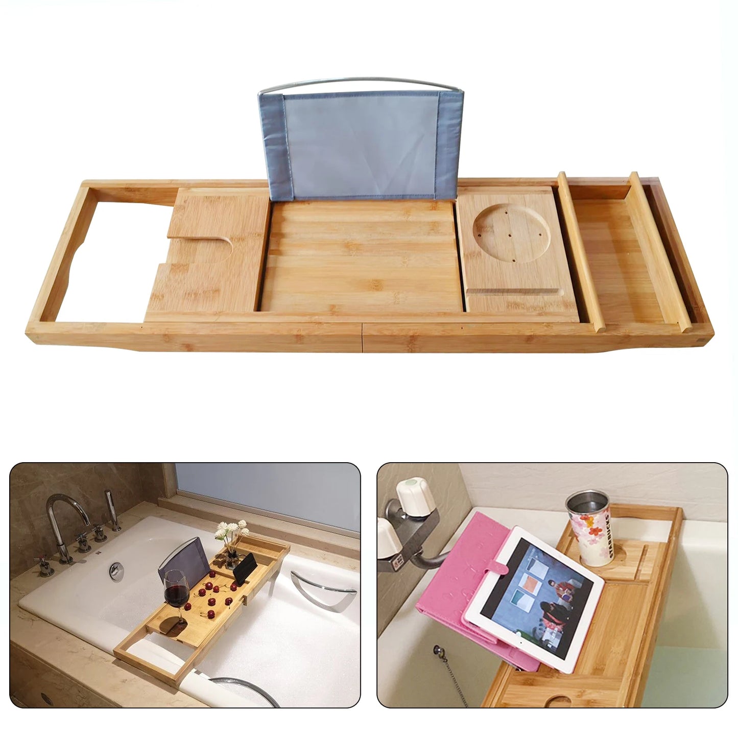 Wooden Bath Caddy Bath Board Shelf.