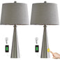 25.75" 3-Way Dimmable Touch Control USB Table Lamp