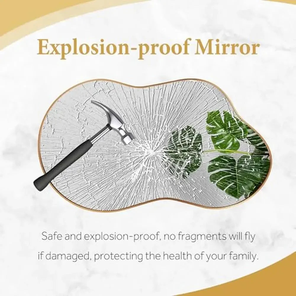 20"x36" Asymmetrical Wall Mirror Gold Frame .