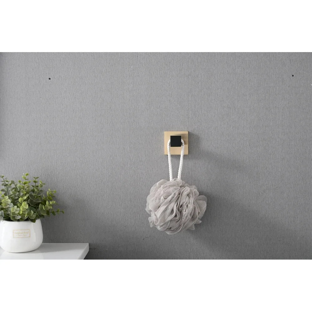 4 Pack Wall-Mounted Stainless Steel Bathroom Towel Hooks