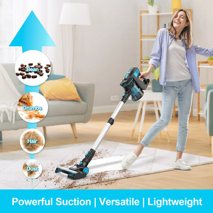 Cordless Vacuum Cleaner, 20KPa Stick Vacuum