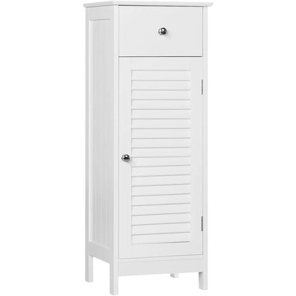 Bathroom floor storage cabinet with drawers