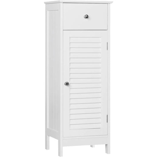 Bathroom floor storage cabinet with drawers