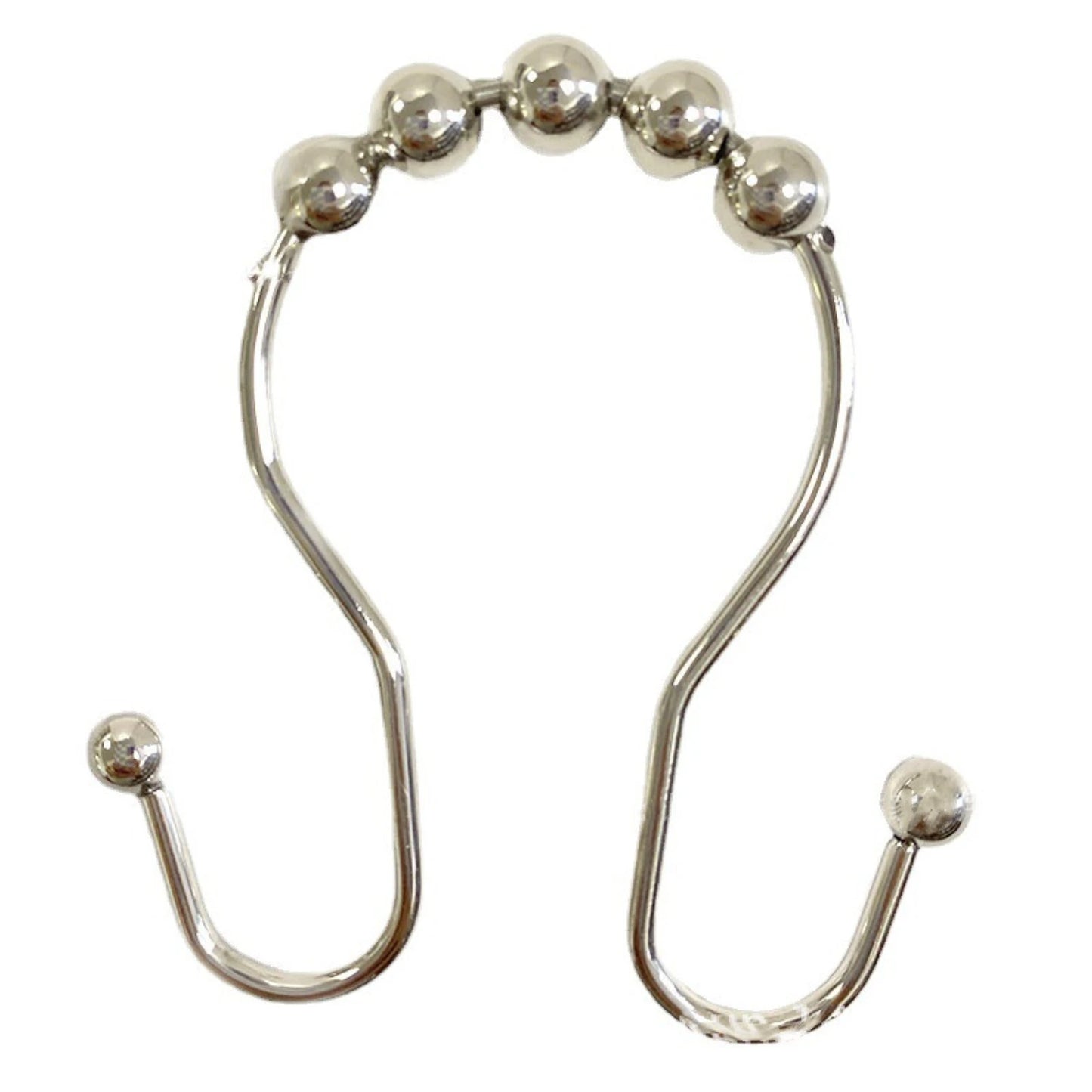 12 PC Premium Rust-Proof Stainless Steel Shower Curtain Hooks