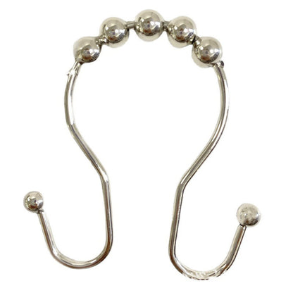 12 PC Premium Rust-Proof Stainless Steel Shower Curtain Hooks