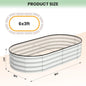 2-Pack Oval Galvanized Steel Raised Garden Bed