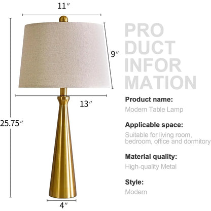 25.75" 3-Way Dimmable Touch Control USB Table Lamp