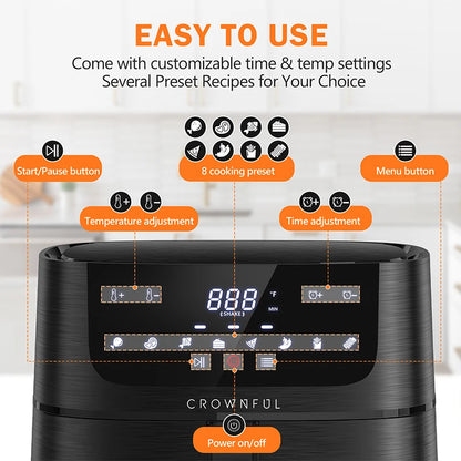Air Fryer 7L Touch-screen Display