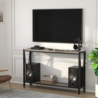 Industrial Console Table 2-Tier Entryway Table with Storage