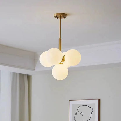 Nordic Minimalist Frosted Glass Ball Led Chandelier