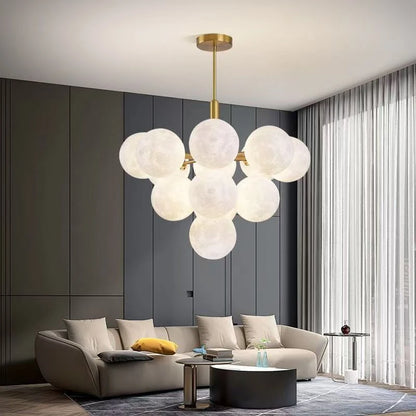 Nordic Minimalist Frosted Glass Ball Led Chandelier