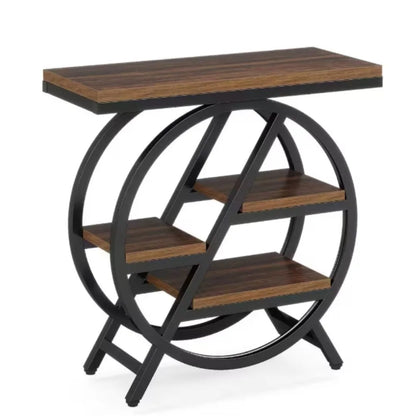 Rectangle MDF End Table with Storage, 3-Tier