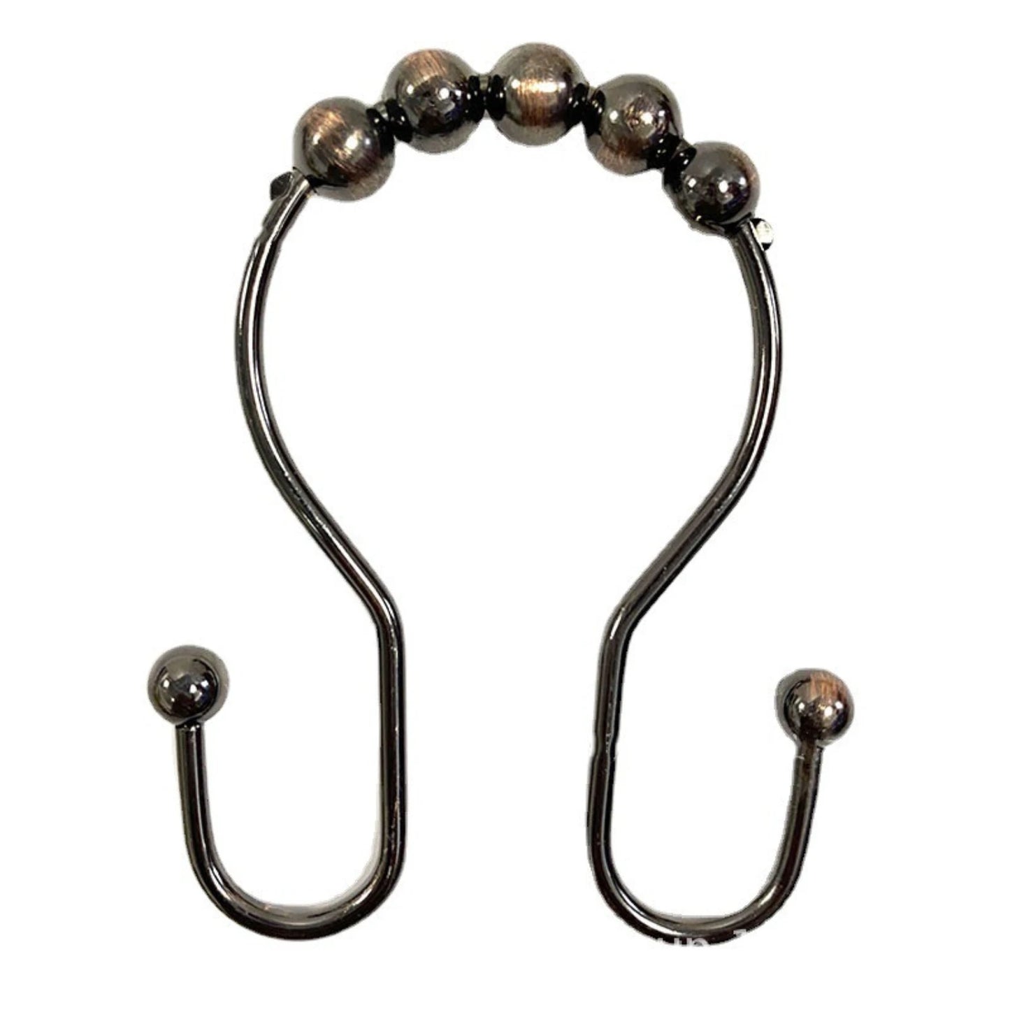12 PC Premium Rust-Proof Stainless Steel Shower Curtain Hooks