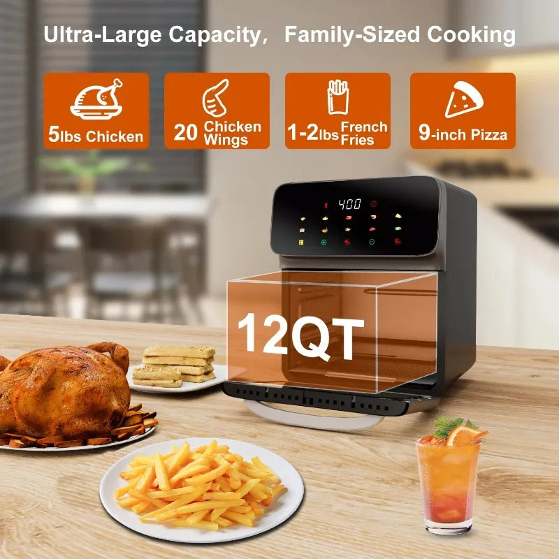 Air Fryer 12QT Convection Oven with 10-in-1 Multi Function