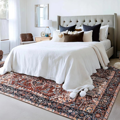 Faux Cashmere Vintage Printed Rug Area Rugs