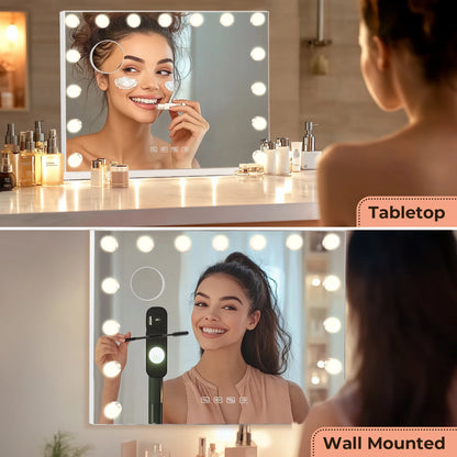 Vanity Mirror with Lights and Bluetooth Speakers