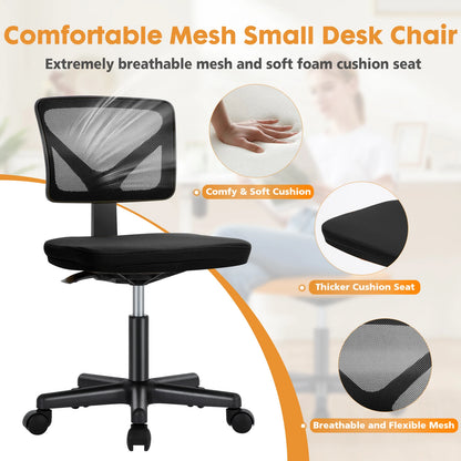 Mesh with Lumbar Support Armless Office Chair
