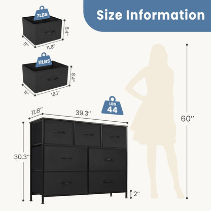 Bedroom Dresser 









Dresser For Bedroom 7 Fabric Drawers Organizer