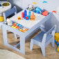 Wooden Toddler Table and 2 Chairs, Kids Table Set