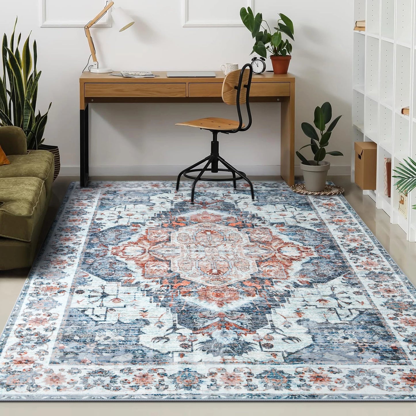 Soft Vintage Floral Area Rugs Floor Carpet