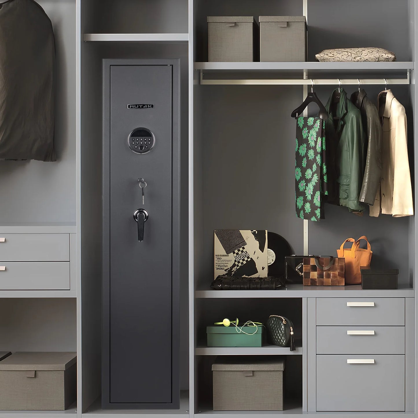 Mutak 3-8 Rifles Gun Safe for Home Rifles Pistols