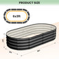 2-Pack Oval Galvanized Steel Raised Garden Bed