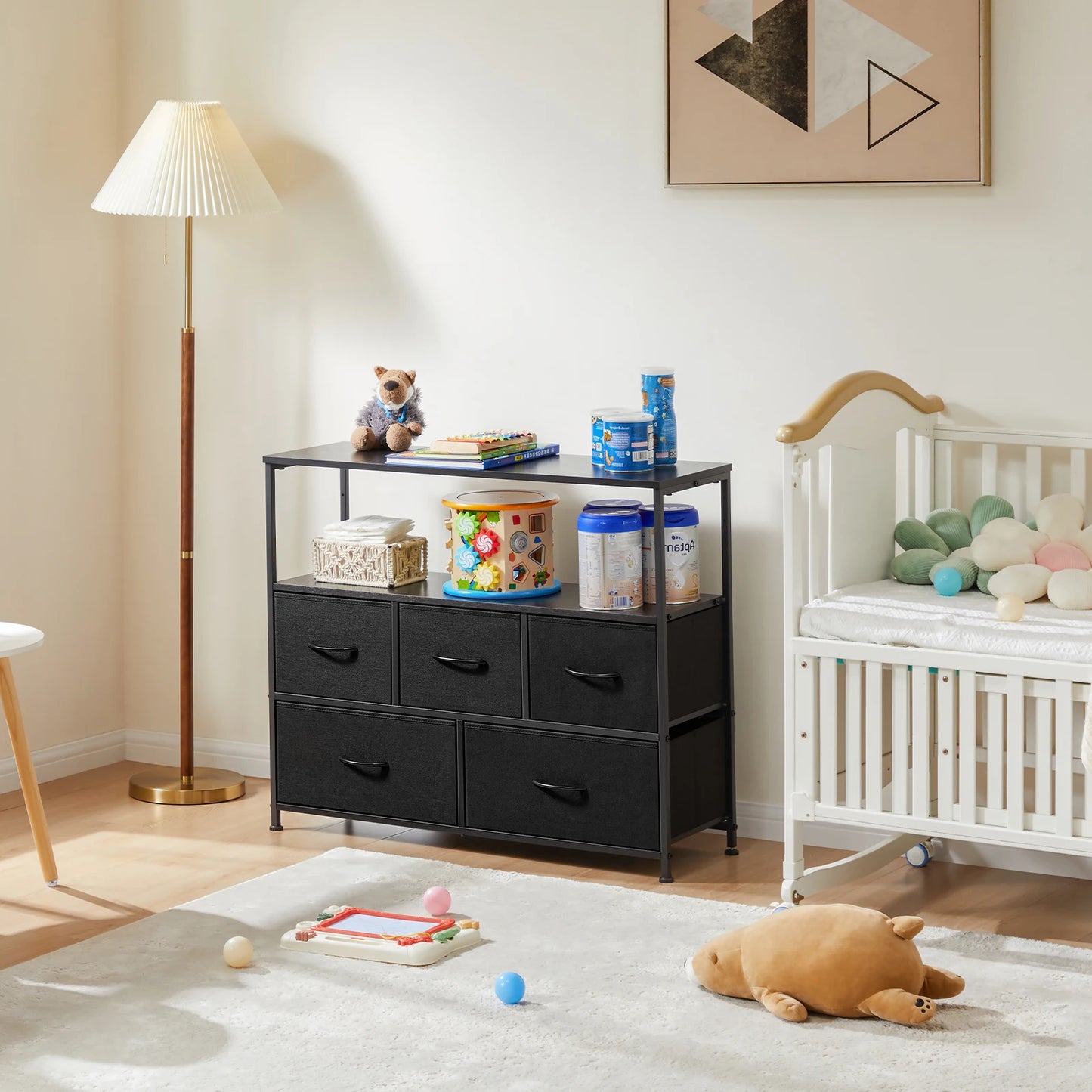 Fireplace TV Stand Dresser For Bedroom