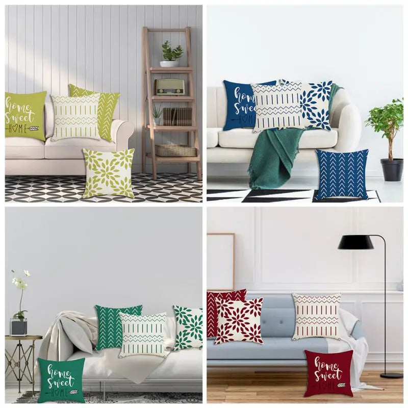 4 PCS Throw Pillow Covers 18x18 Inch Decorative Pillow